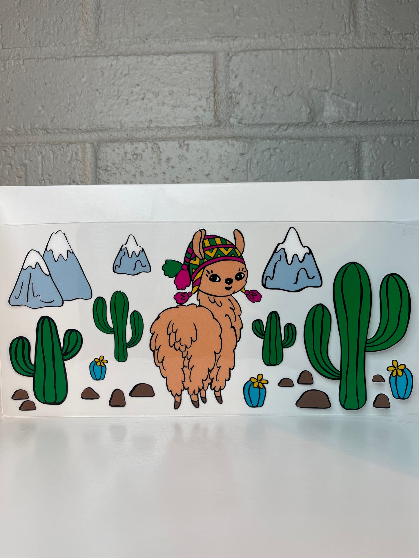 Llama and cactuses wrap