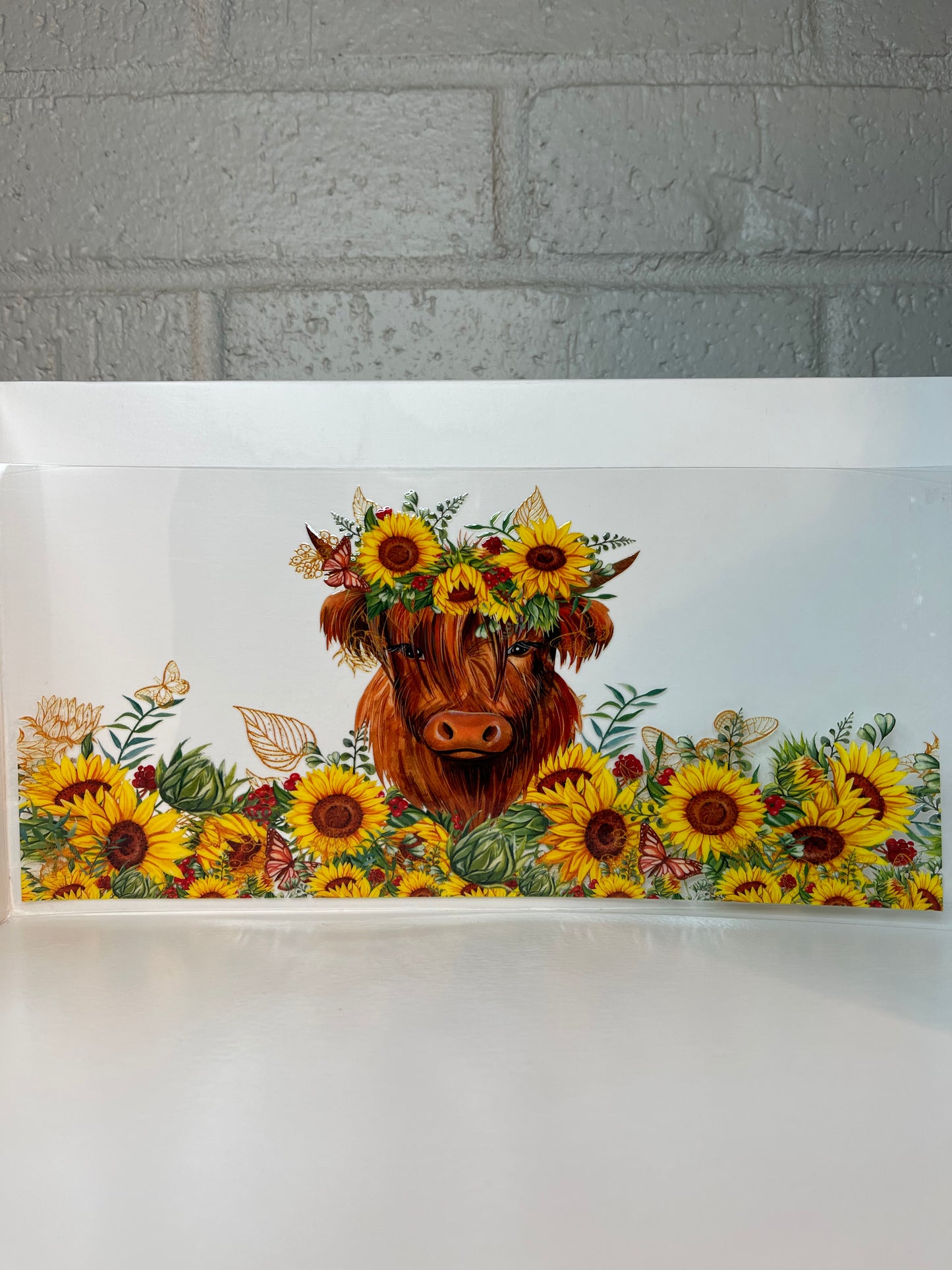 Cow and sunflowers wrap