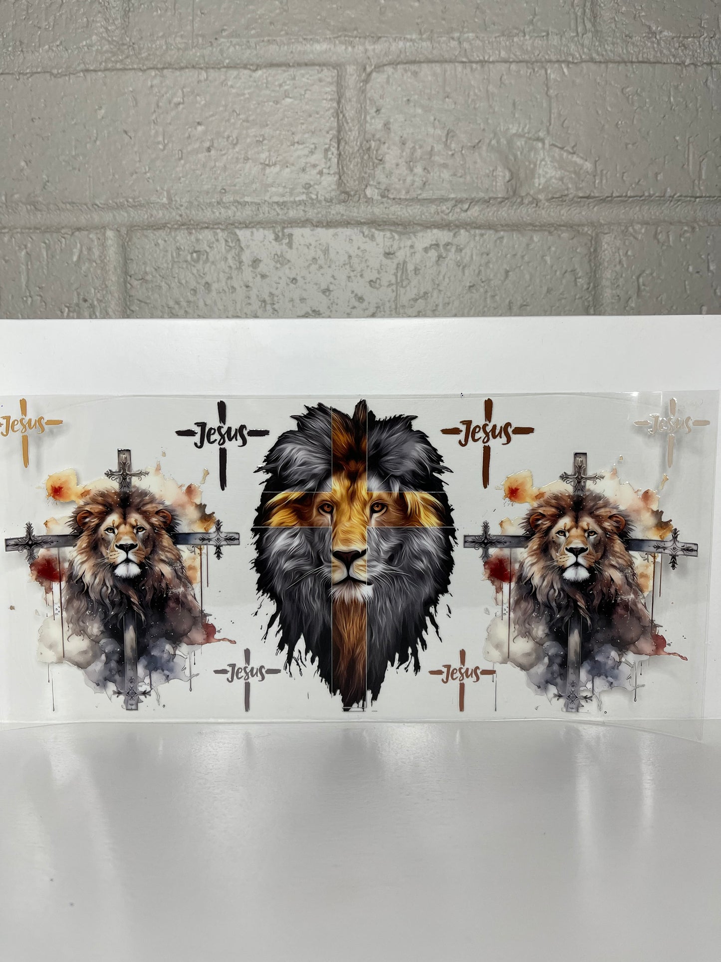Lion and cross wrap