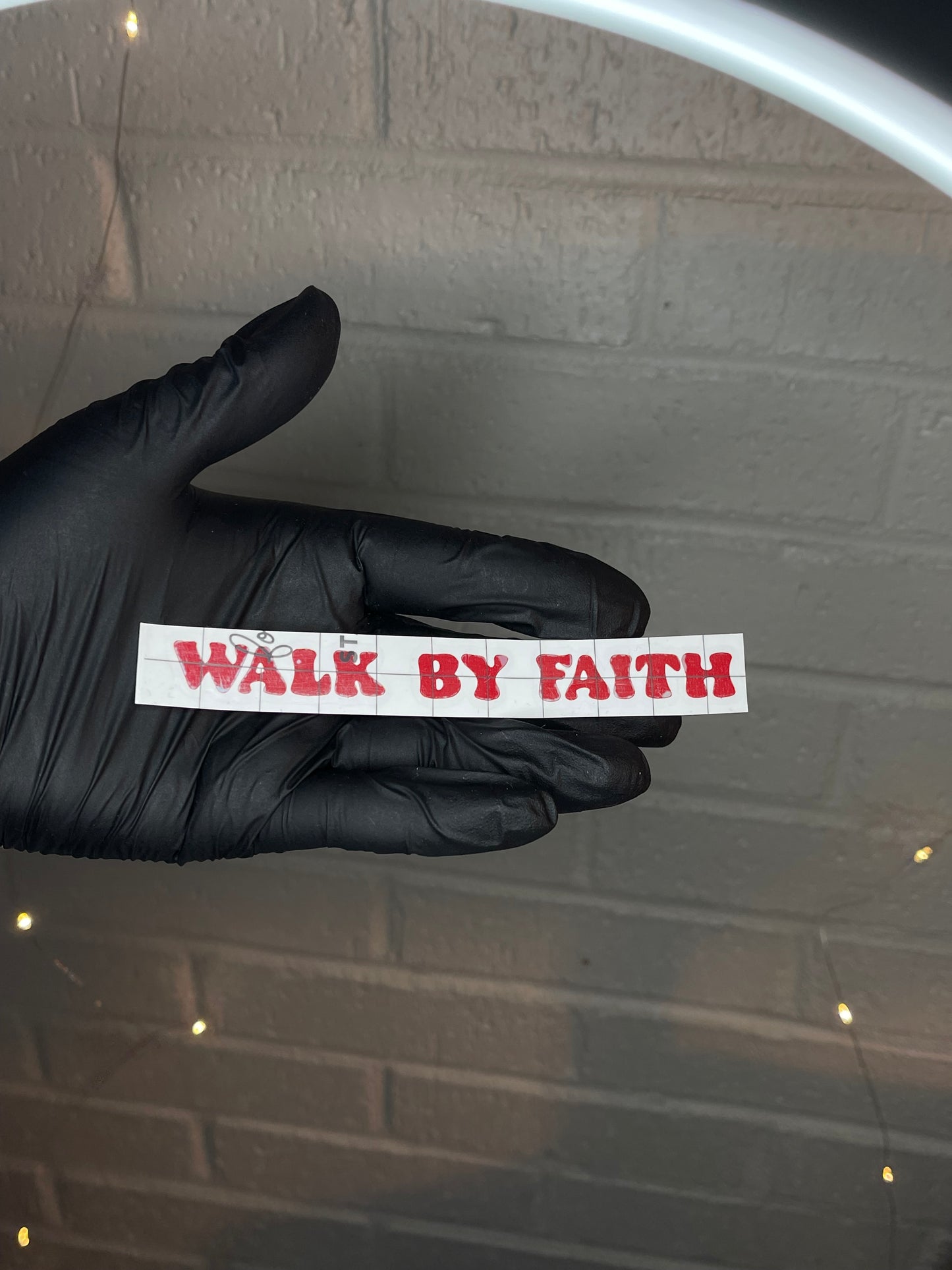 Walk by faith vinyl decal