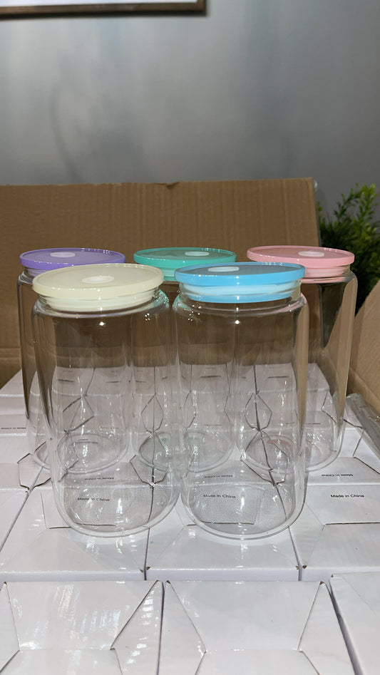*BLANK* Glass cup with Jelly lids