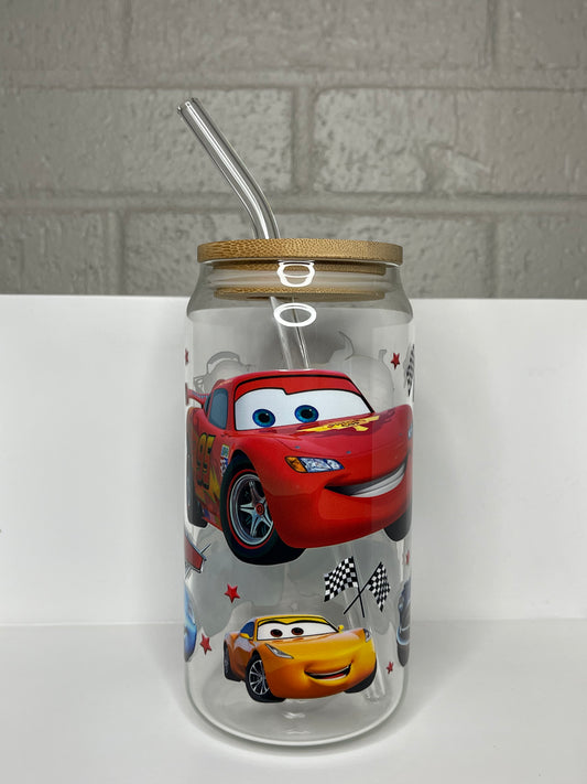 Cars glass cup
