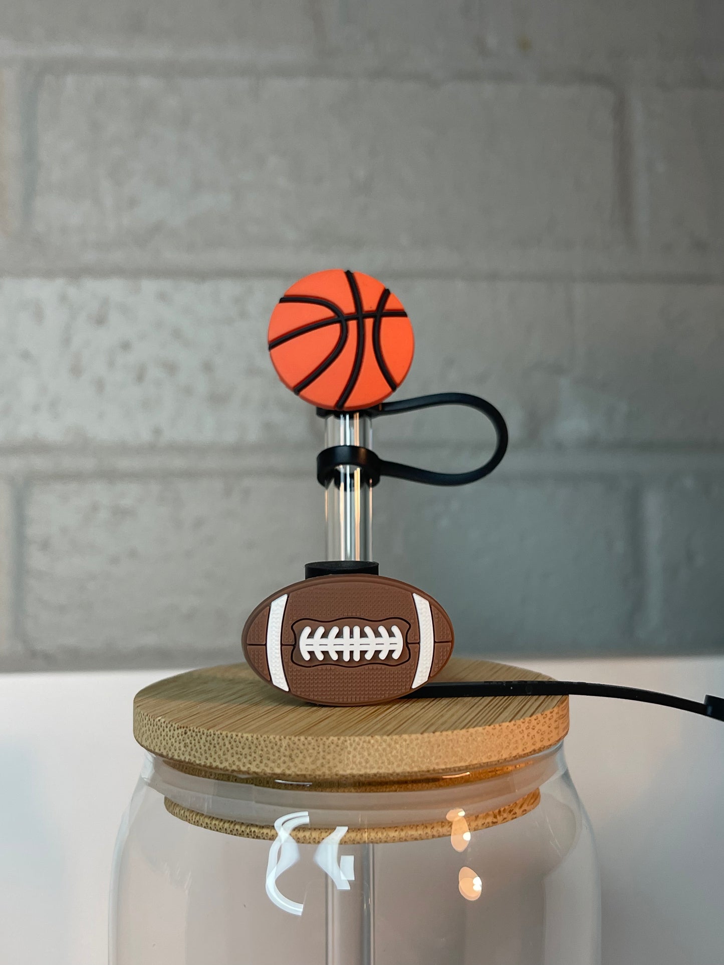 Sports straw toppers