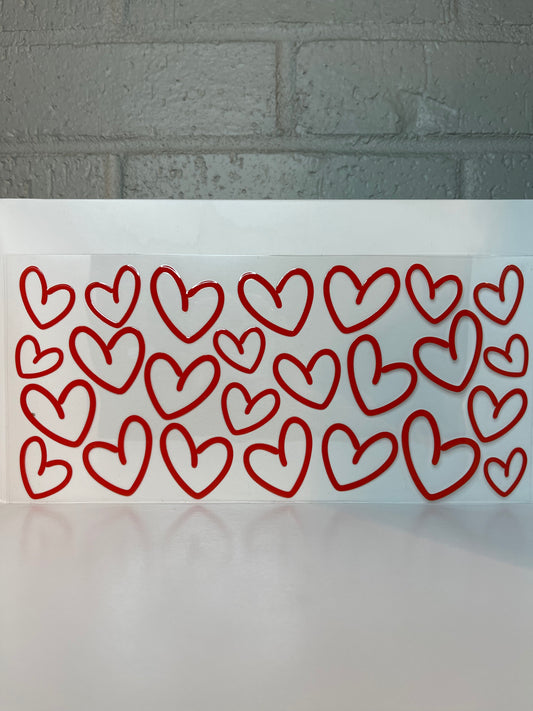 Red heart wrap