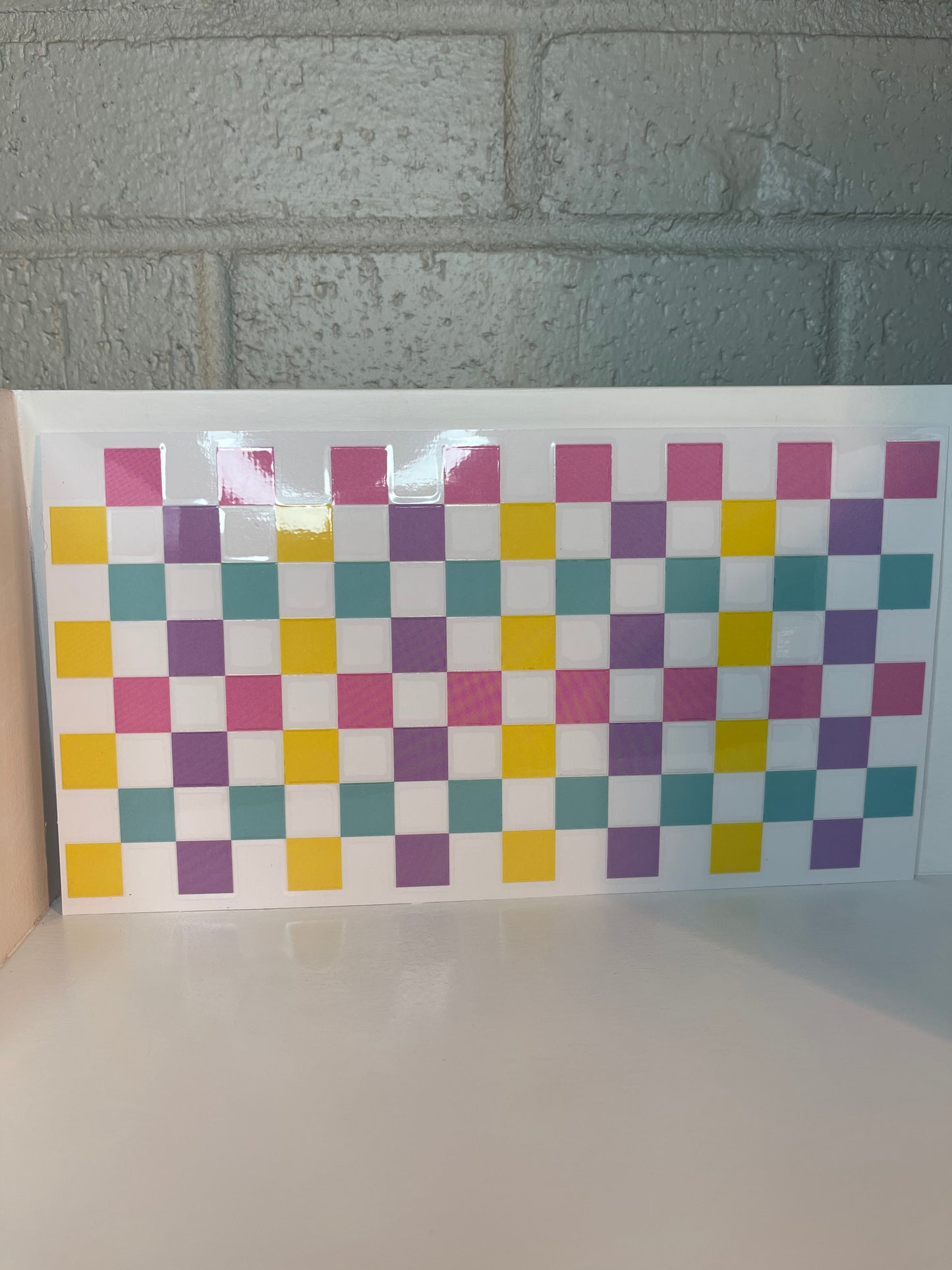 Pastel checkered wrap