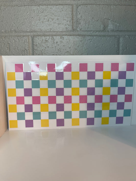 Pastel checkered wrap