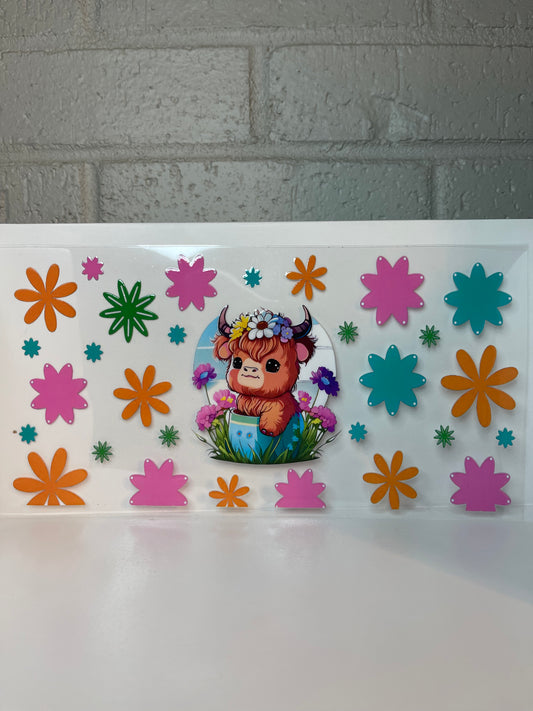 Cow and flowers wrap