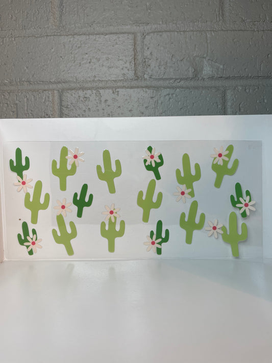 Cactuses and flowers wrap