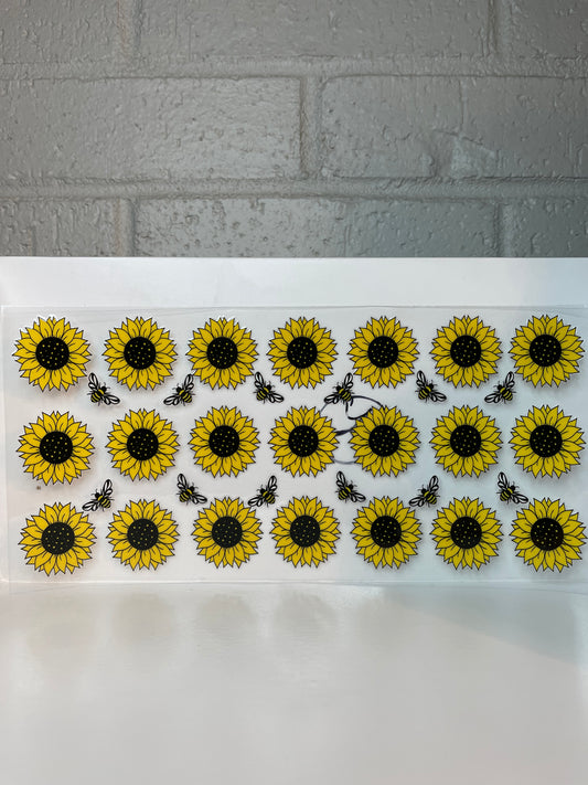 Bees and sunflowers wrap
