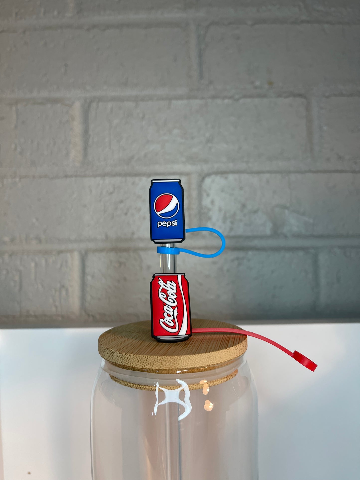 Soda can straw toppers