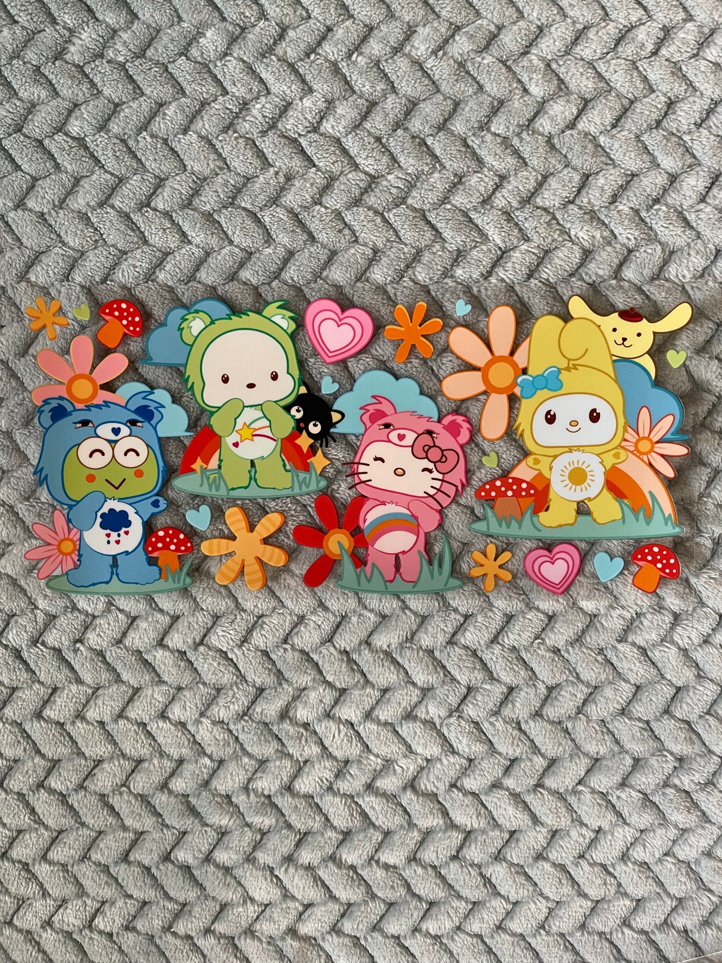 Hello kitty and care bears
