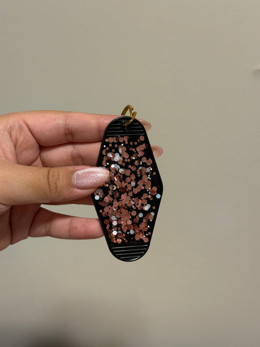 PINK GLITTER - MOTEL KEYCHAIN